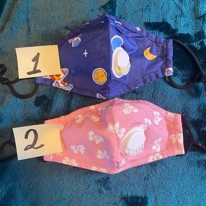 Childrens vented adjustable masks with toggles and removable washable filters